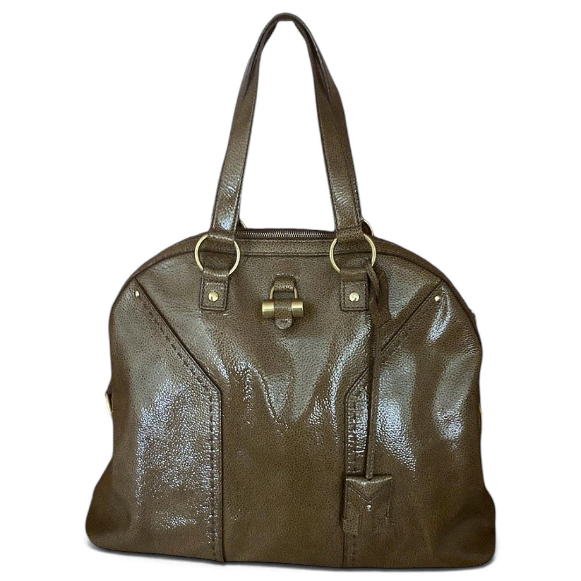 Patent leather handbag