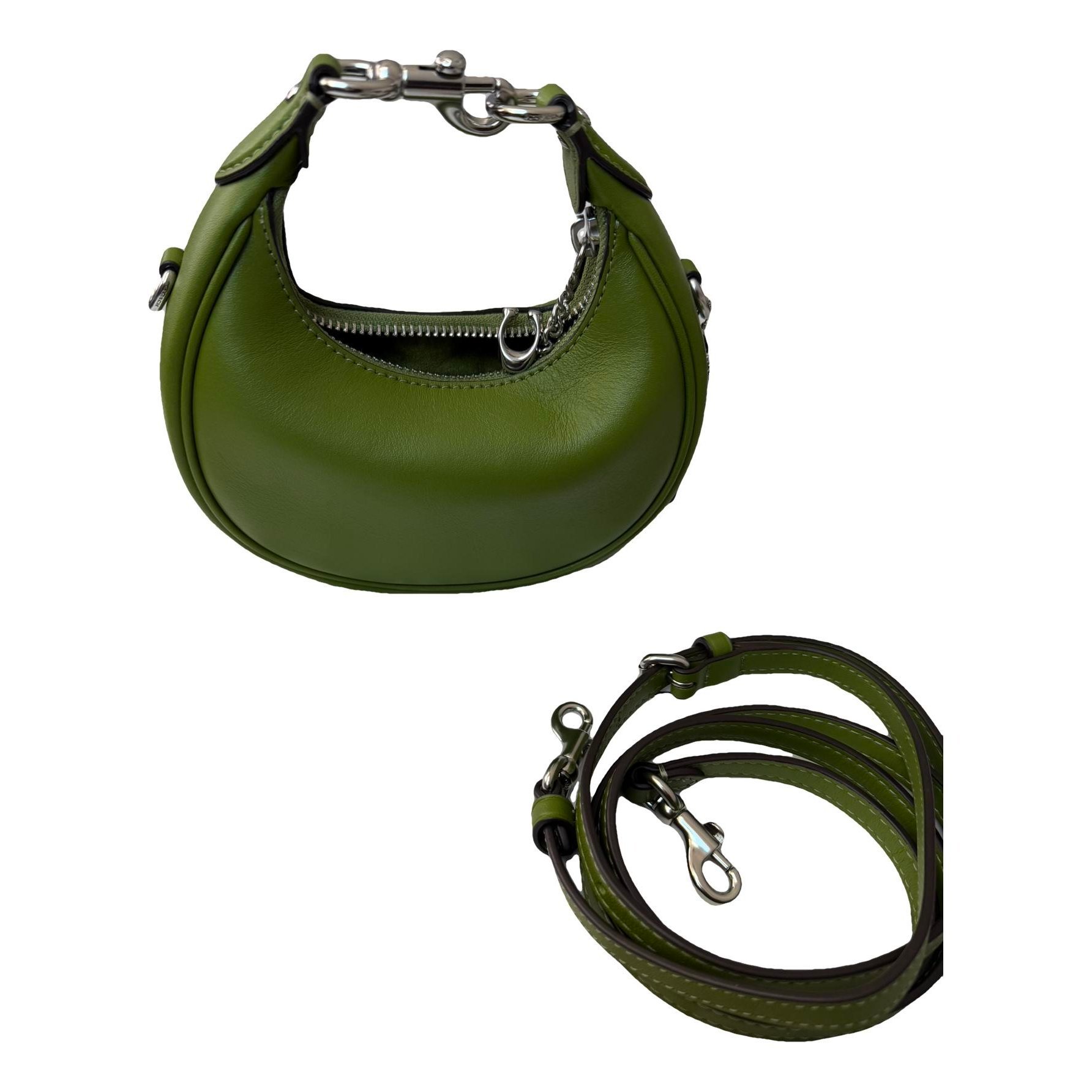 Leather clutch bag