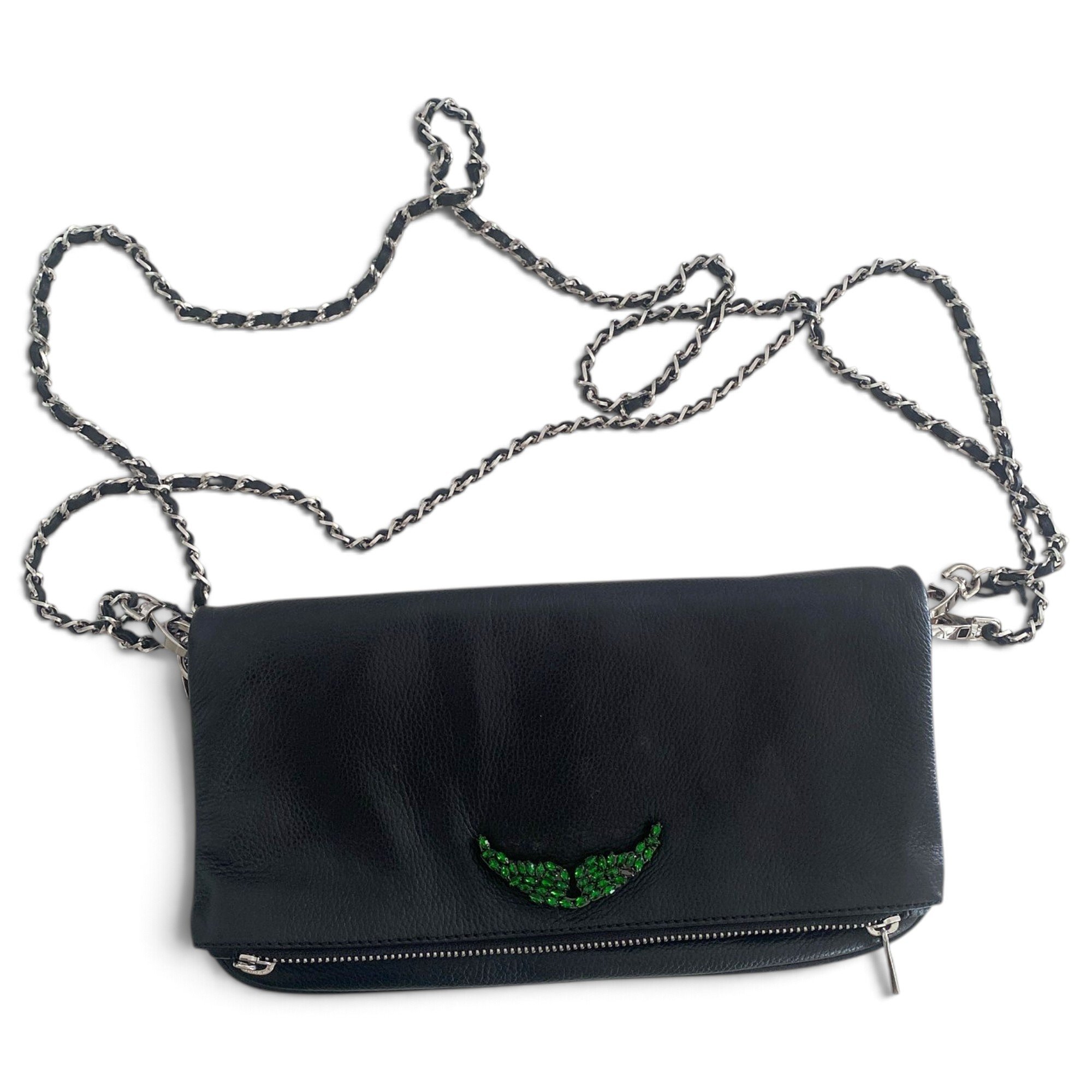 Rock leather clutch bag