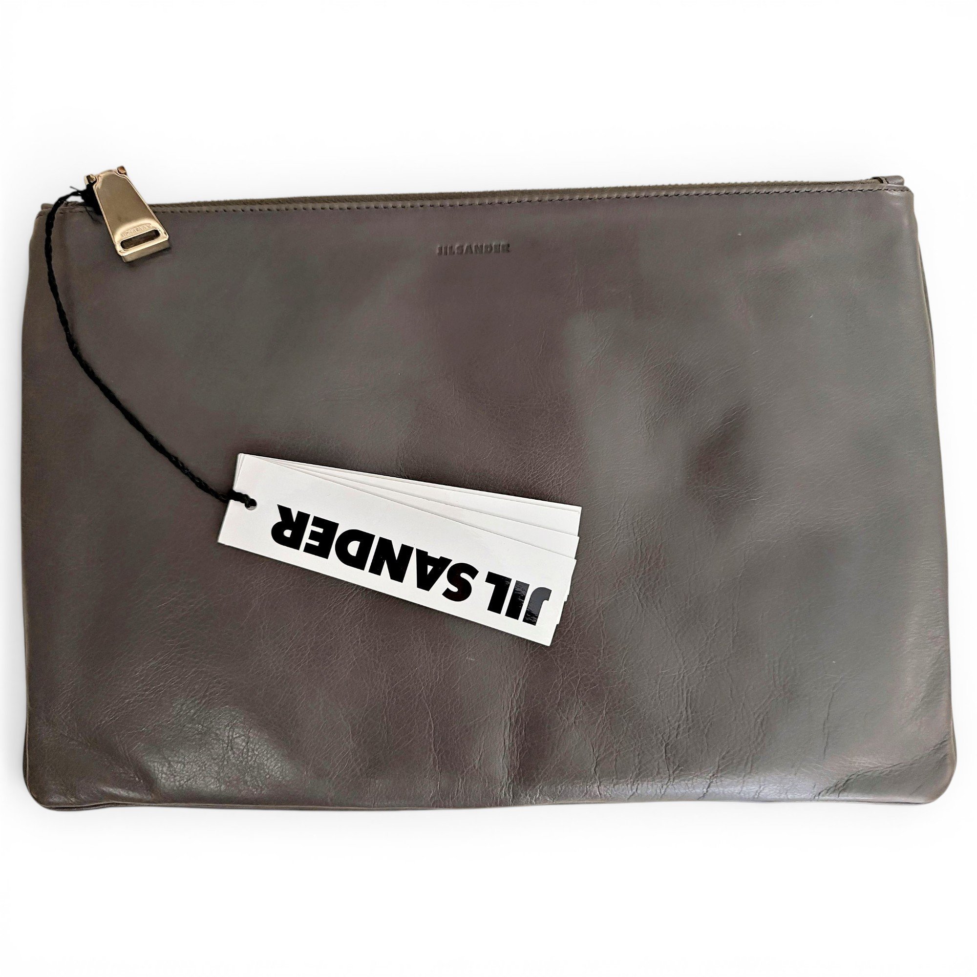 Leather clutch bag