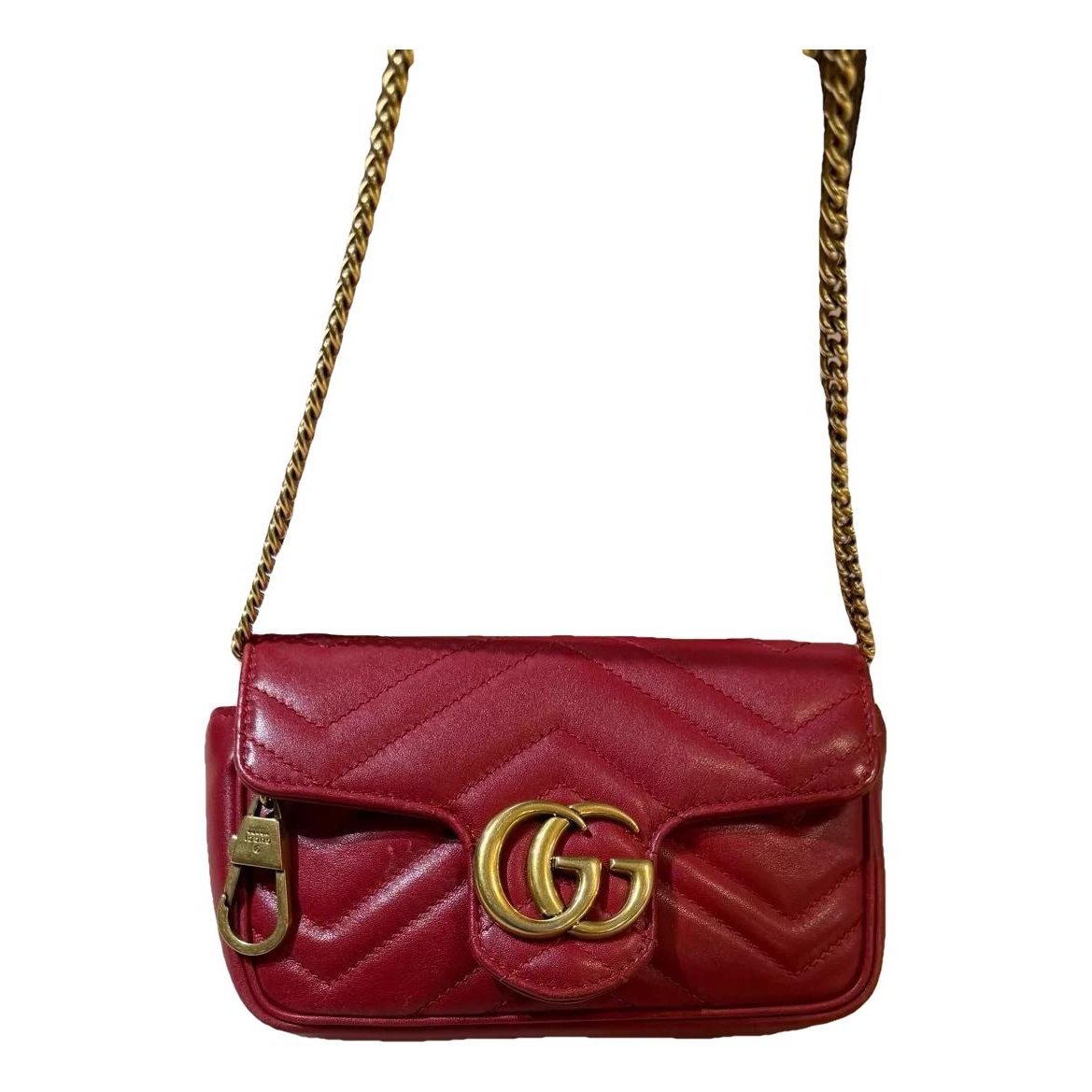 Pearly GG Marmont Flap leather handbag