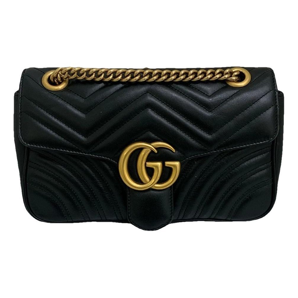 Pearly GG Marmont Flap leather handbag