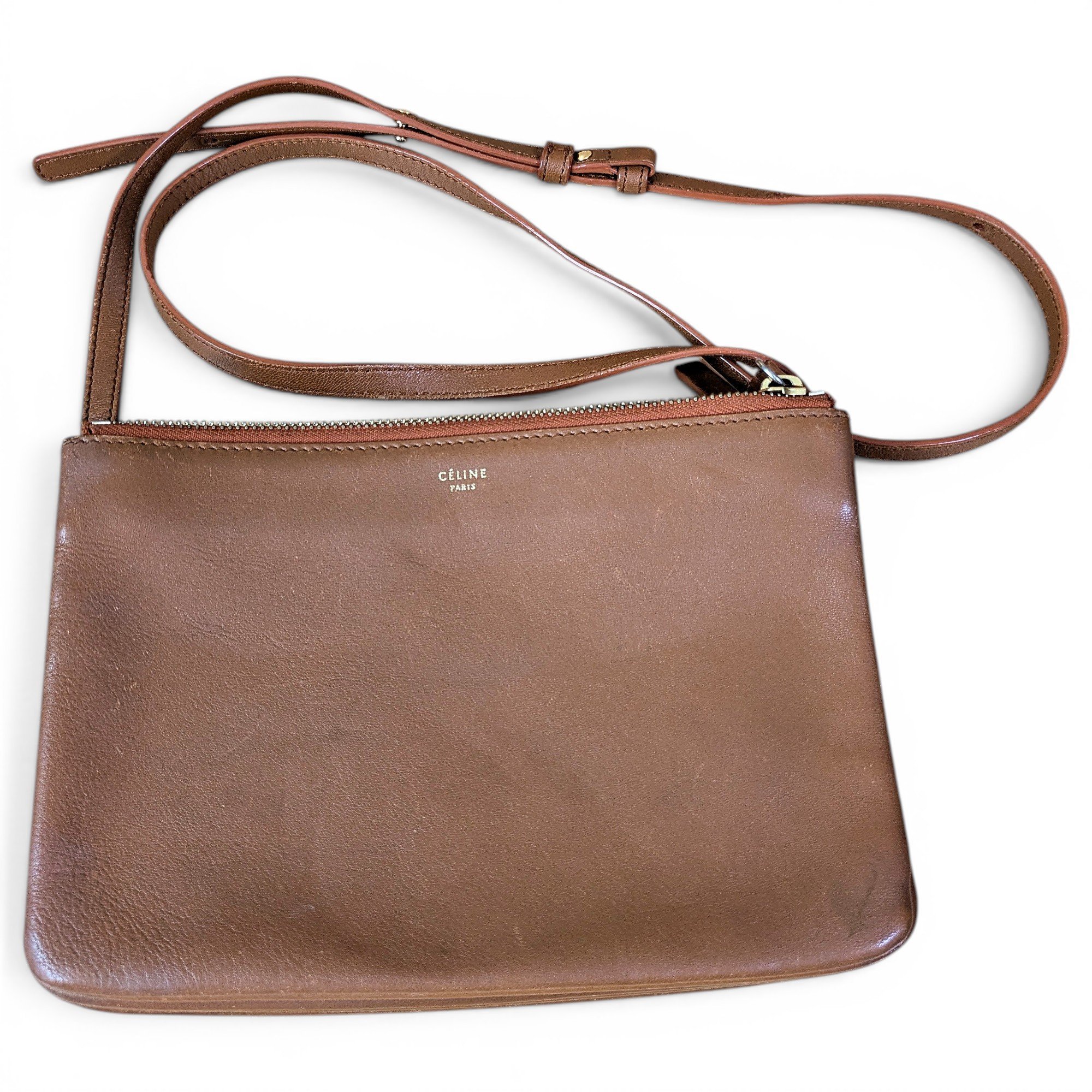 Celine Trio leather crossbody bag