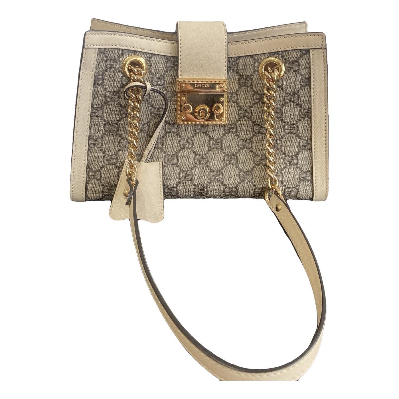 Padlock leather handbag