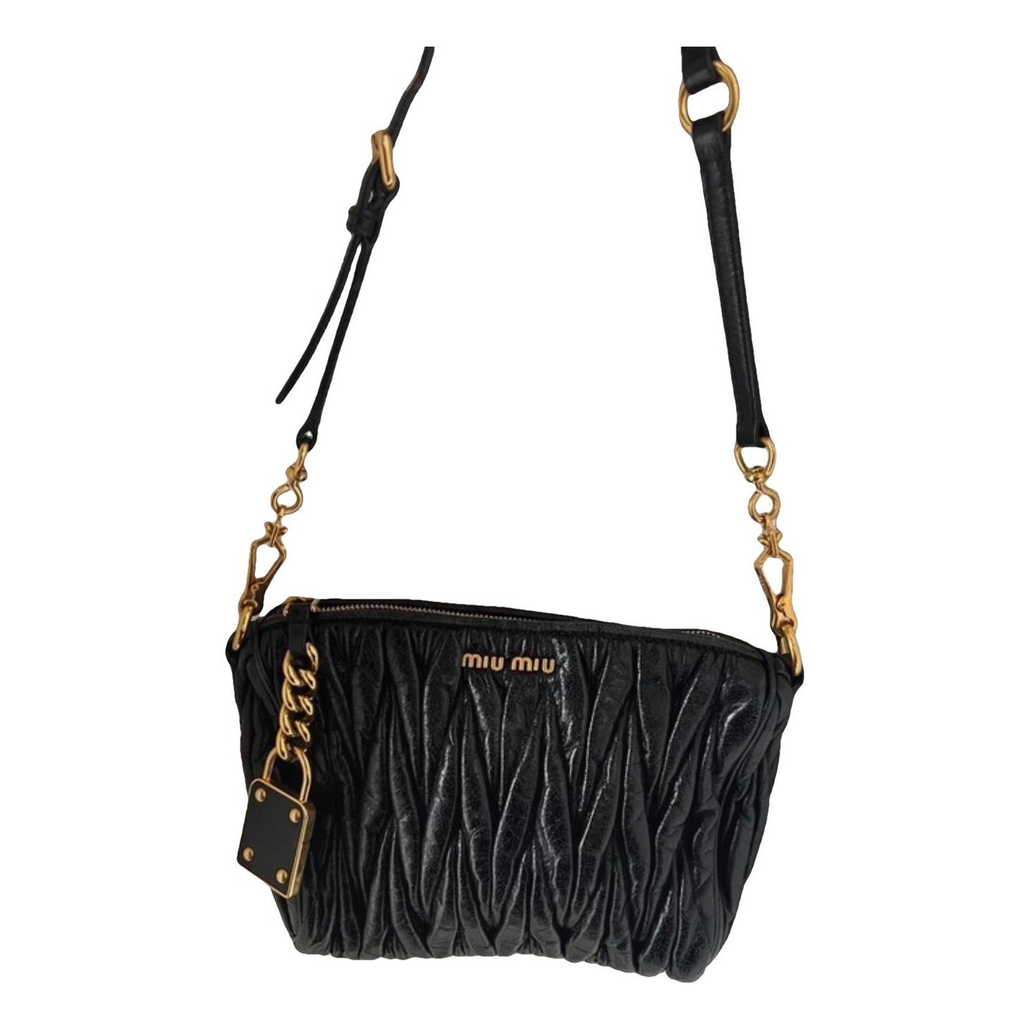 Matelassé leather clutch bag