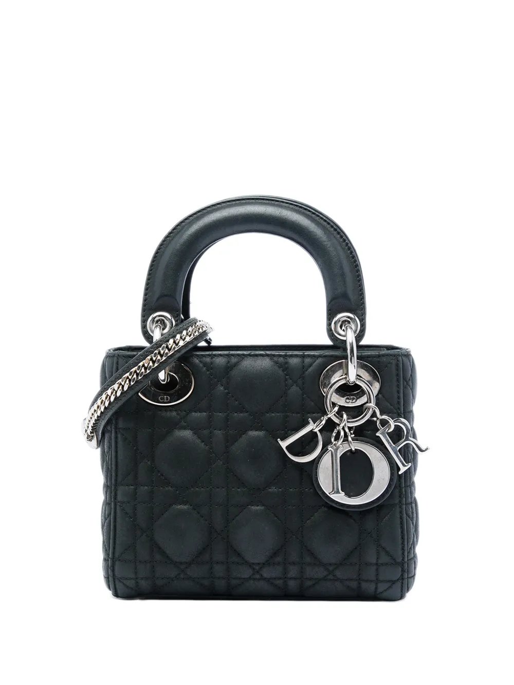 2015 Mini Iridescent Lambskin Cannage Lady Dior satchel
