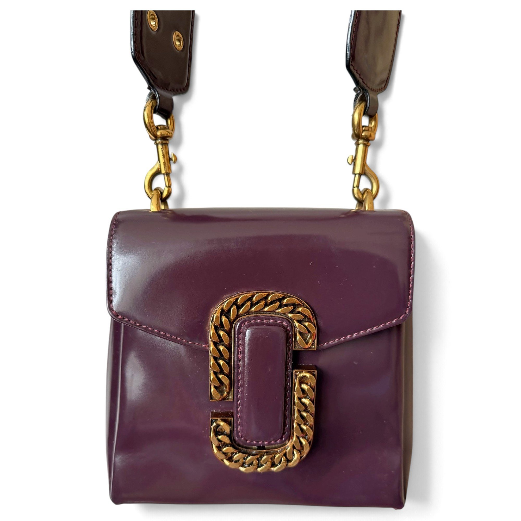 Patent leather crossbody bag
