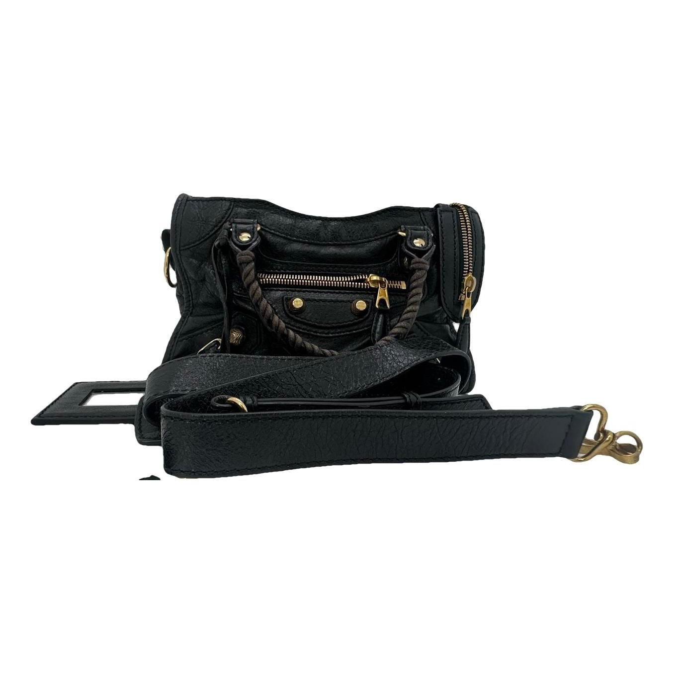 City leather handbag