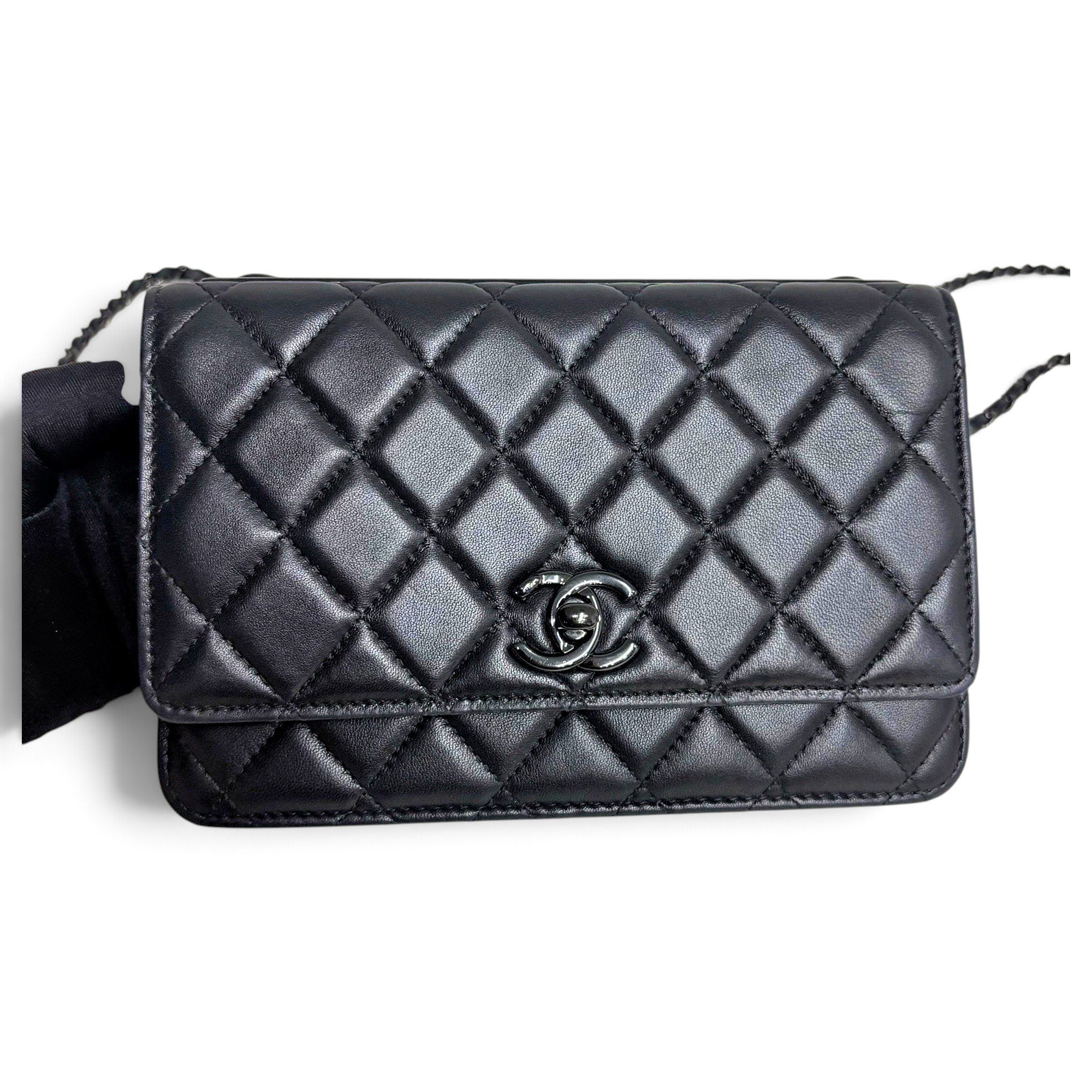 Trendy CC Wallet on Chain leather crossbody bag