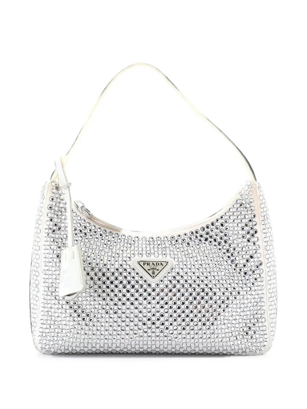 Re-Edition 2000 Crystal Embellished Satin Mini hobo bag