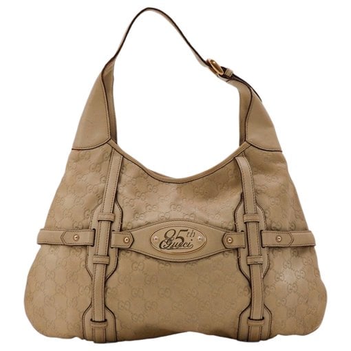 Interlocking leather handbag