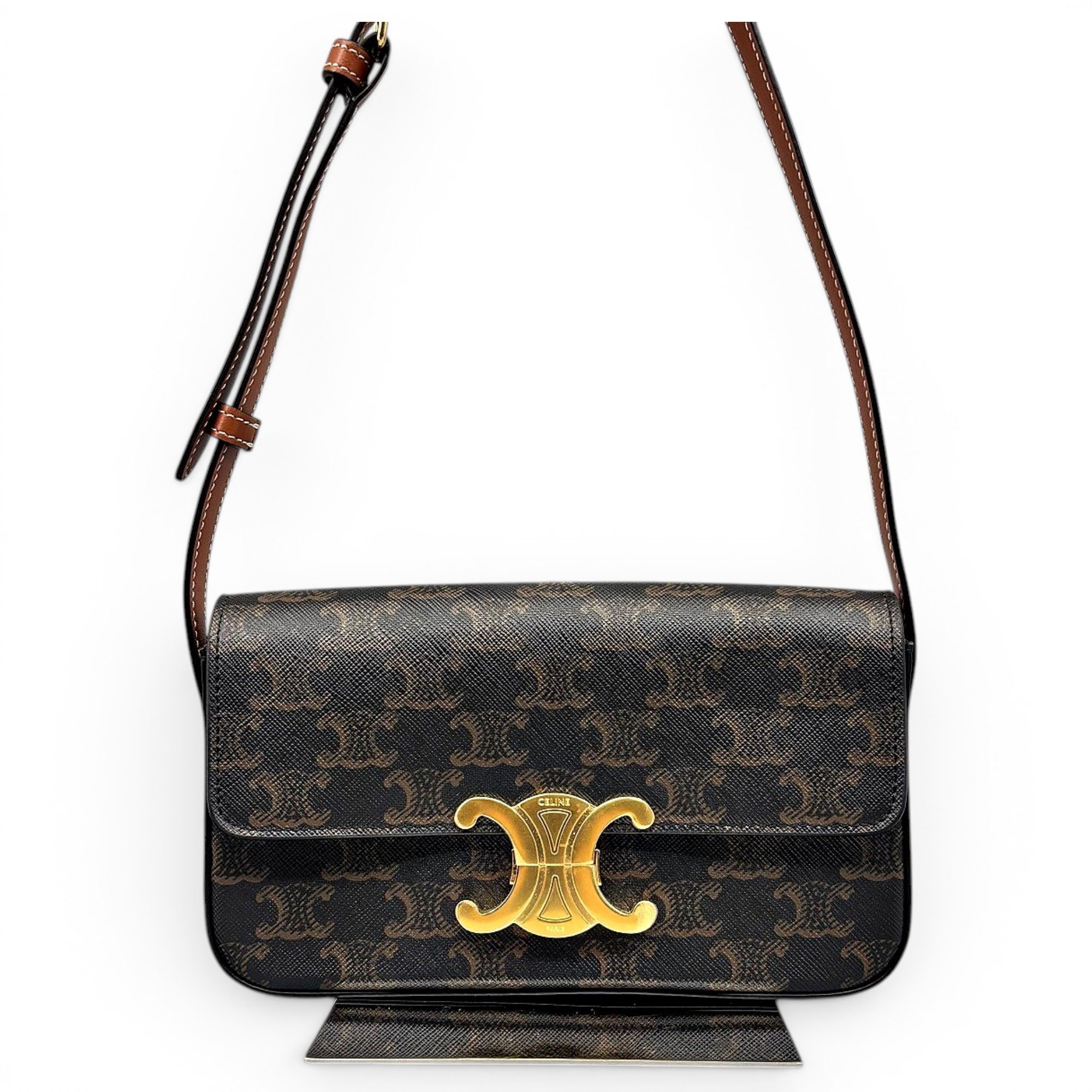 Triomphe leather handbag