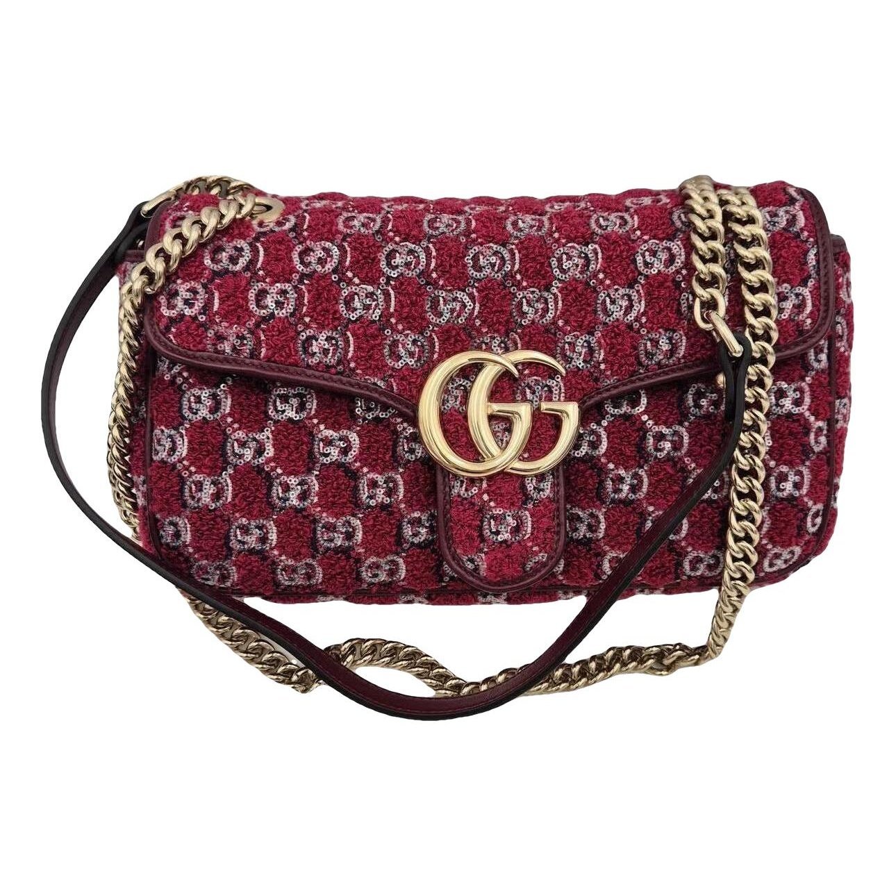 GG Marmont Flap tweed crossbody bag