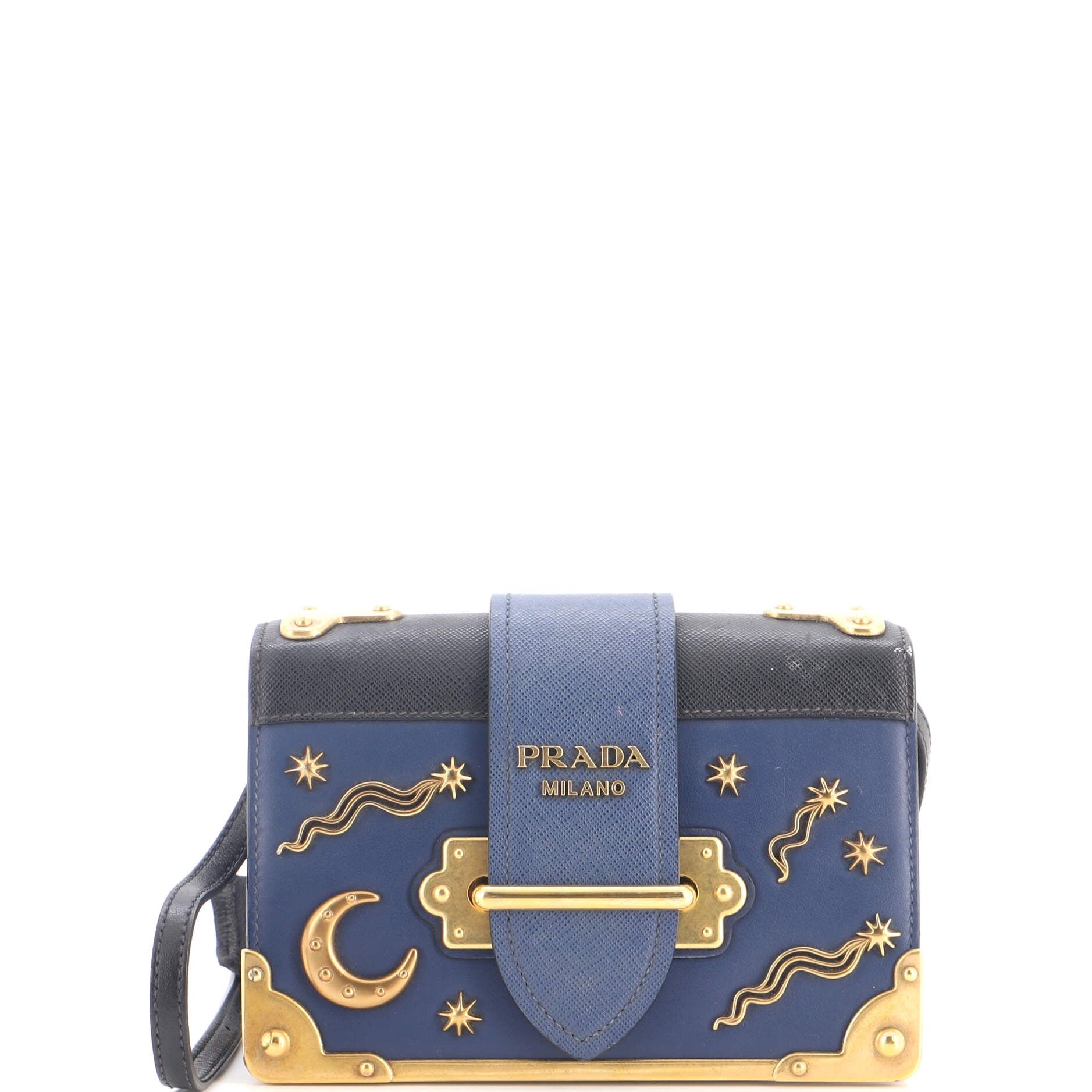 Cahier Crossbody Bag Embellished Leather Small