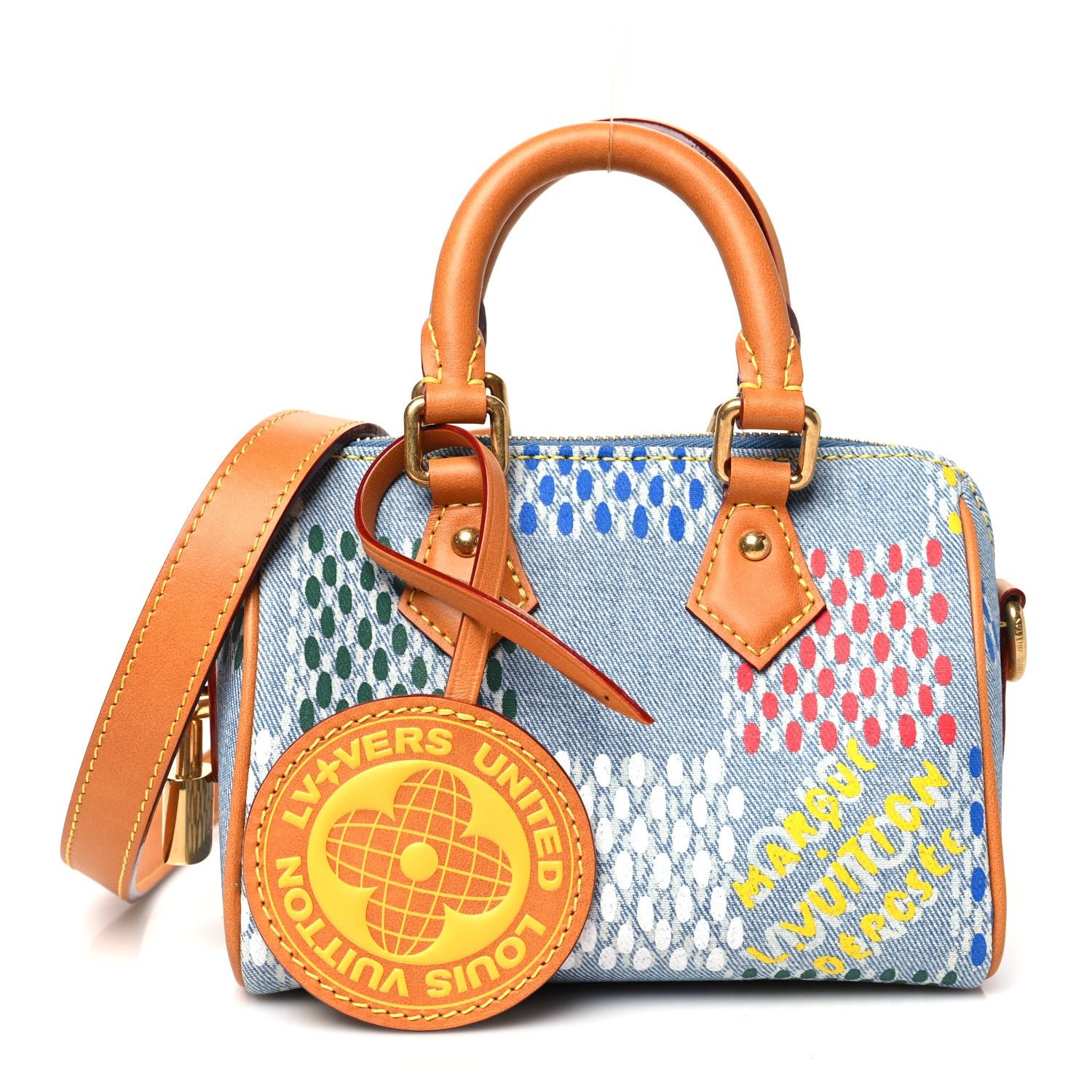 Louis Vuitton LV Vers Damier Denim Speedy Bandouliere 18 Multicolor