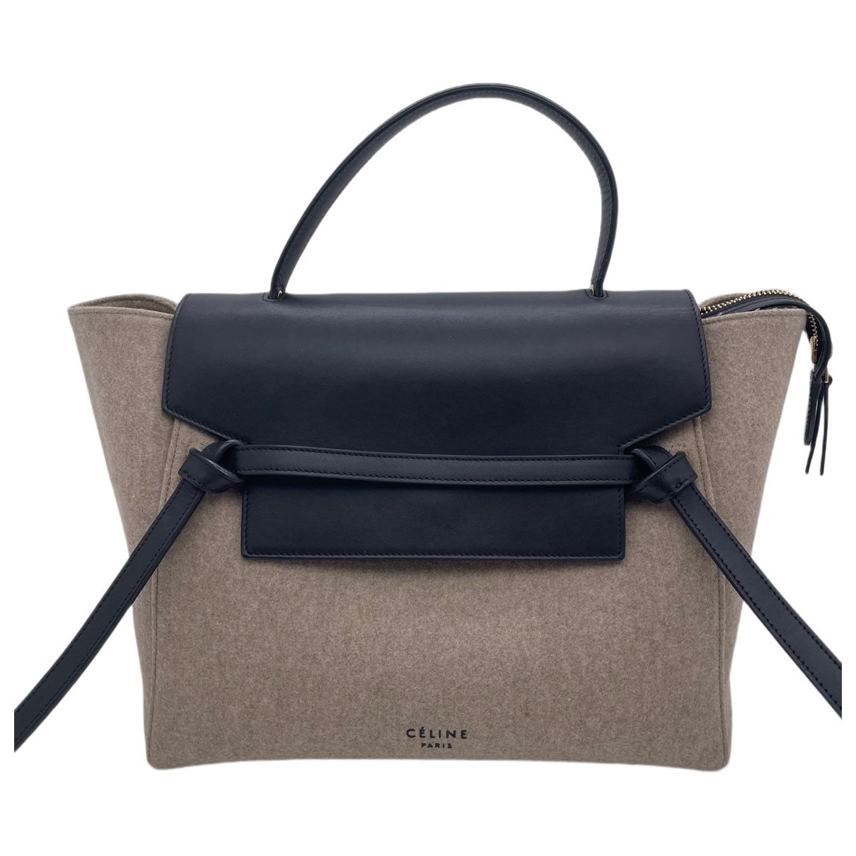 Belt leather handbag