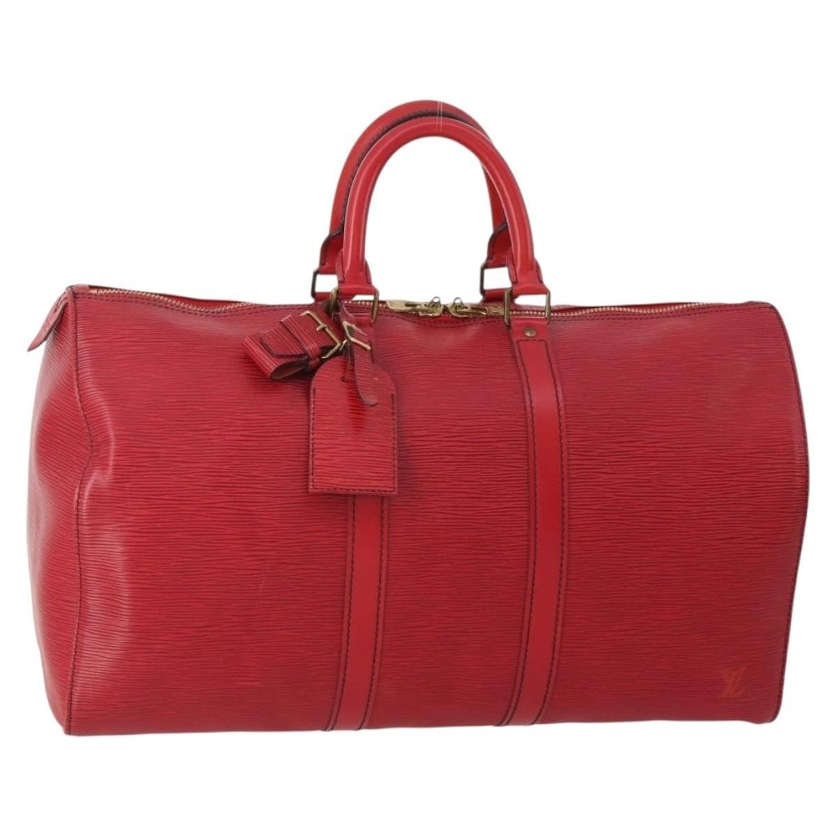 Keepall leather travel bag