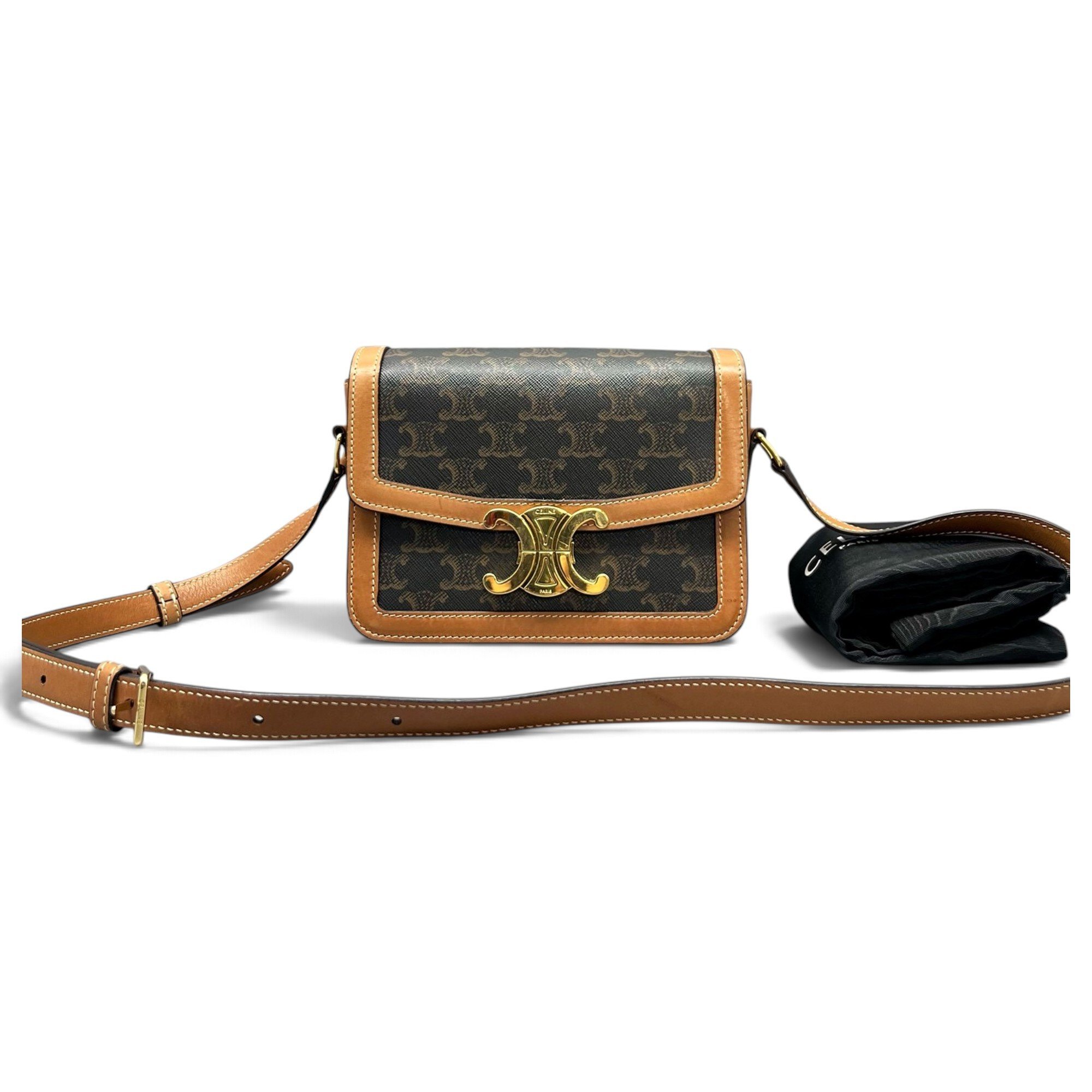 Triomphe leather handbag