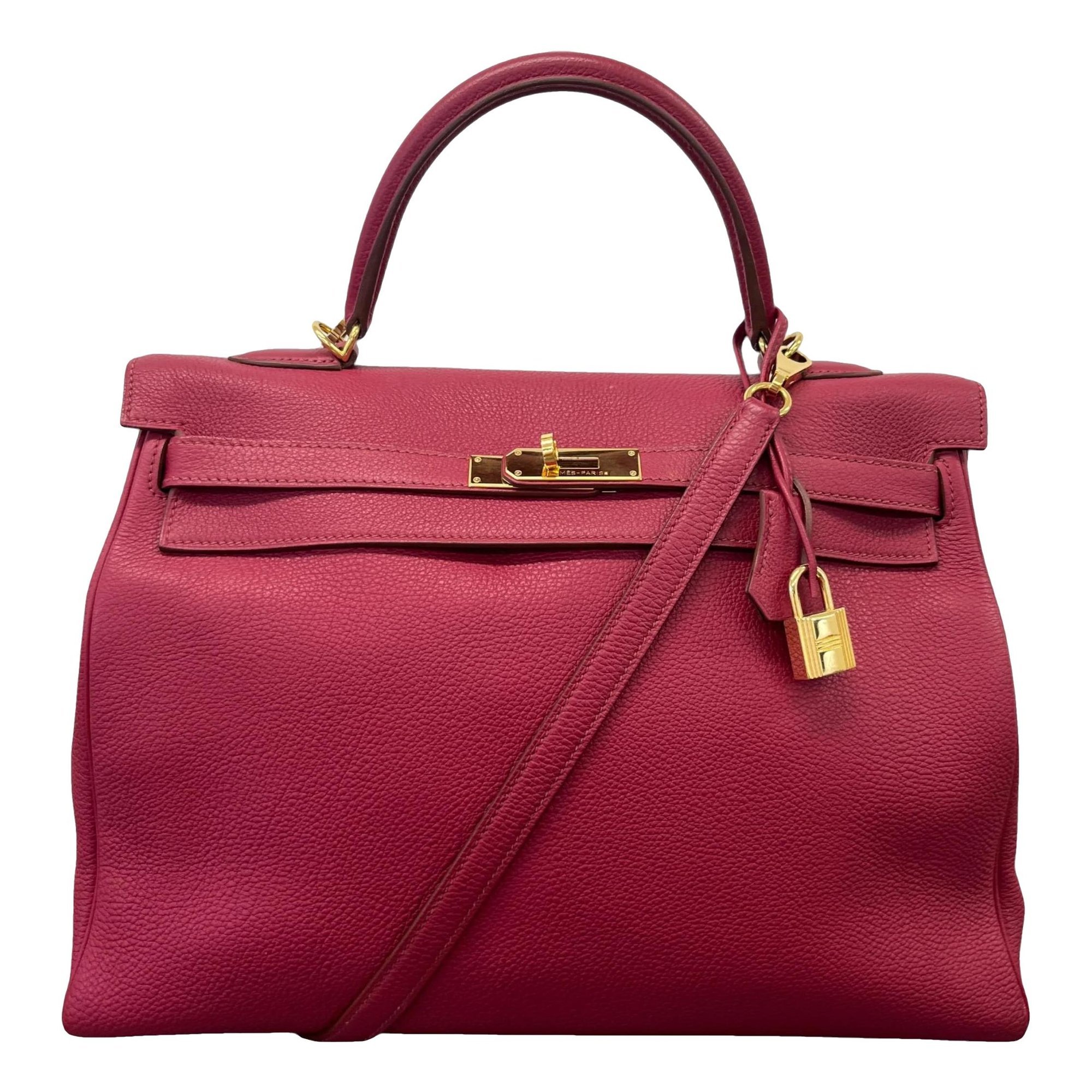 Hermes Kelly 35 Handbag Clemence Leather 2011