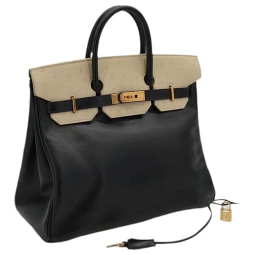 Hermes Birkin Handbag Ostrich Leather 1995