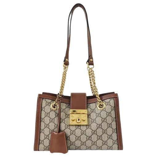 Padlock leather handbag