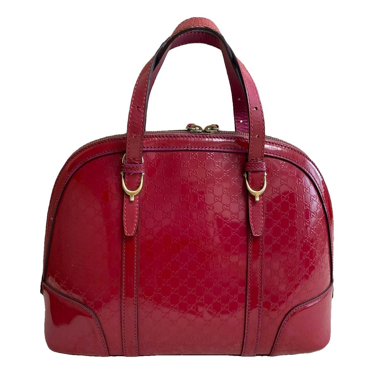 Dôme patent leather handbag
