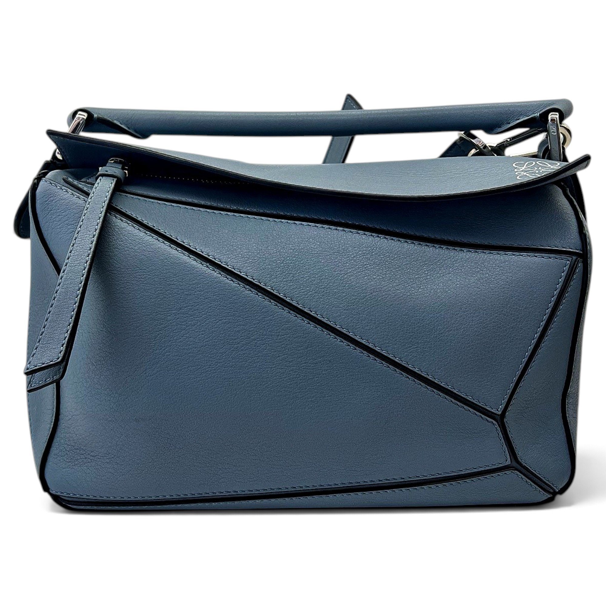 Puzzle leather handbag