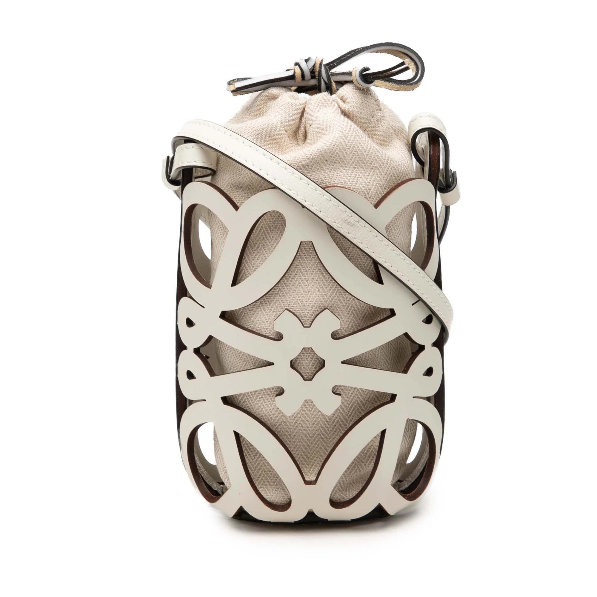 Anagram pony-style calfskin crossbody bag