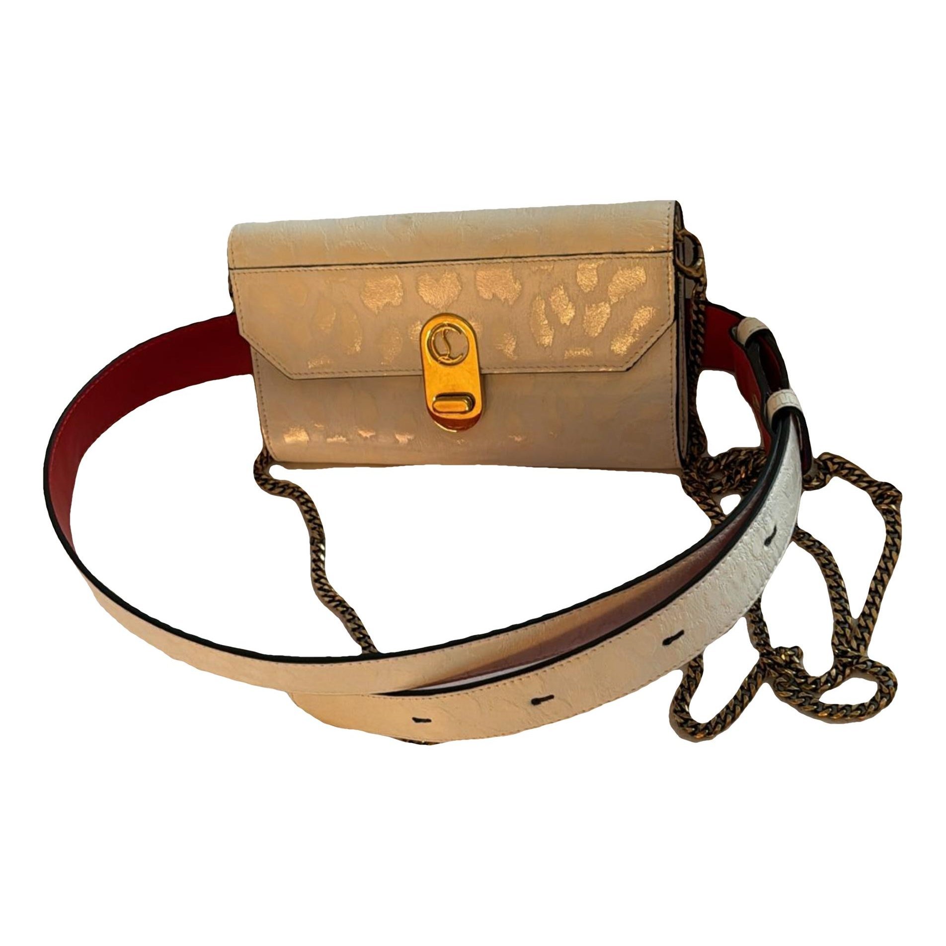 Leather clutch bag