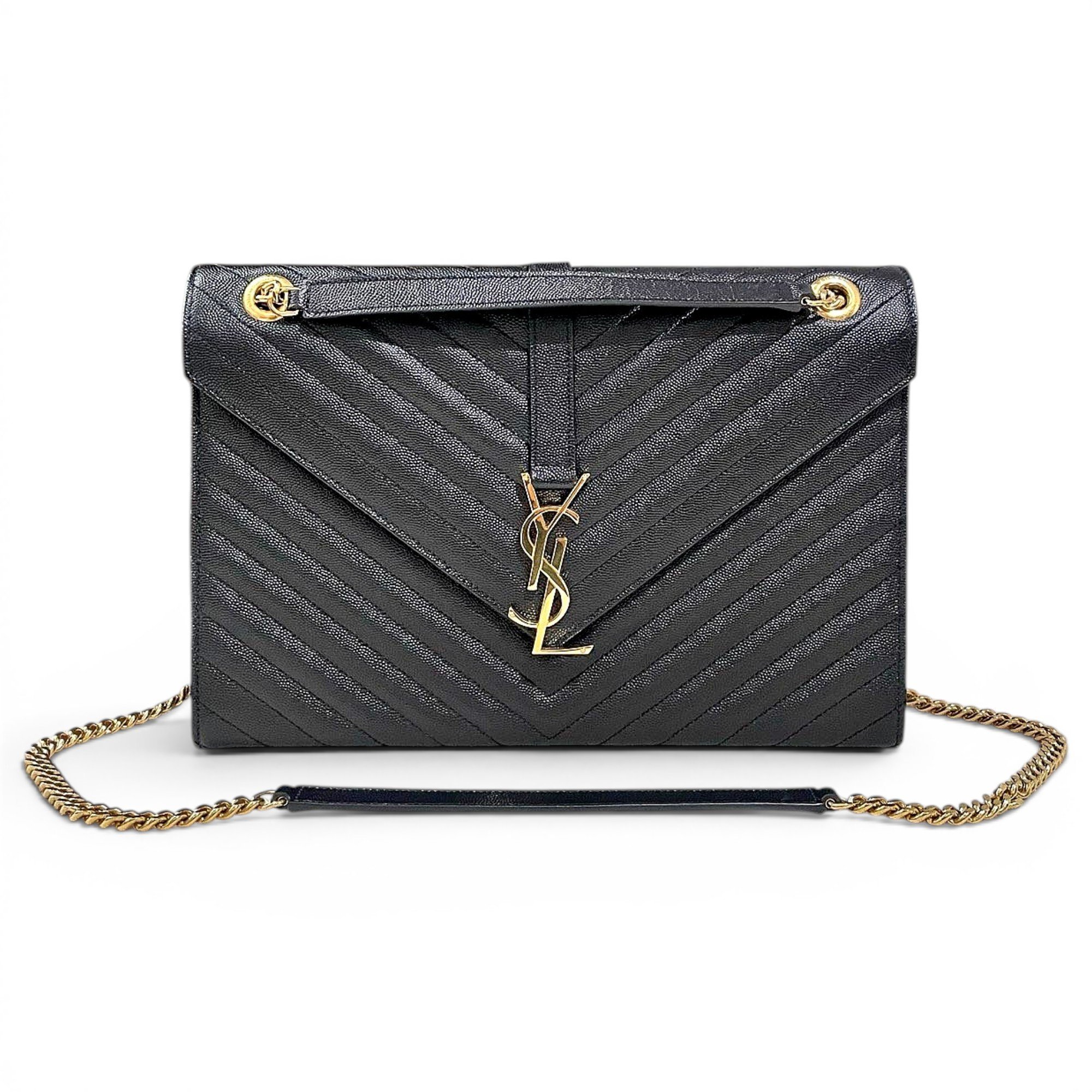 Saint Laurent Envelope leather handbag