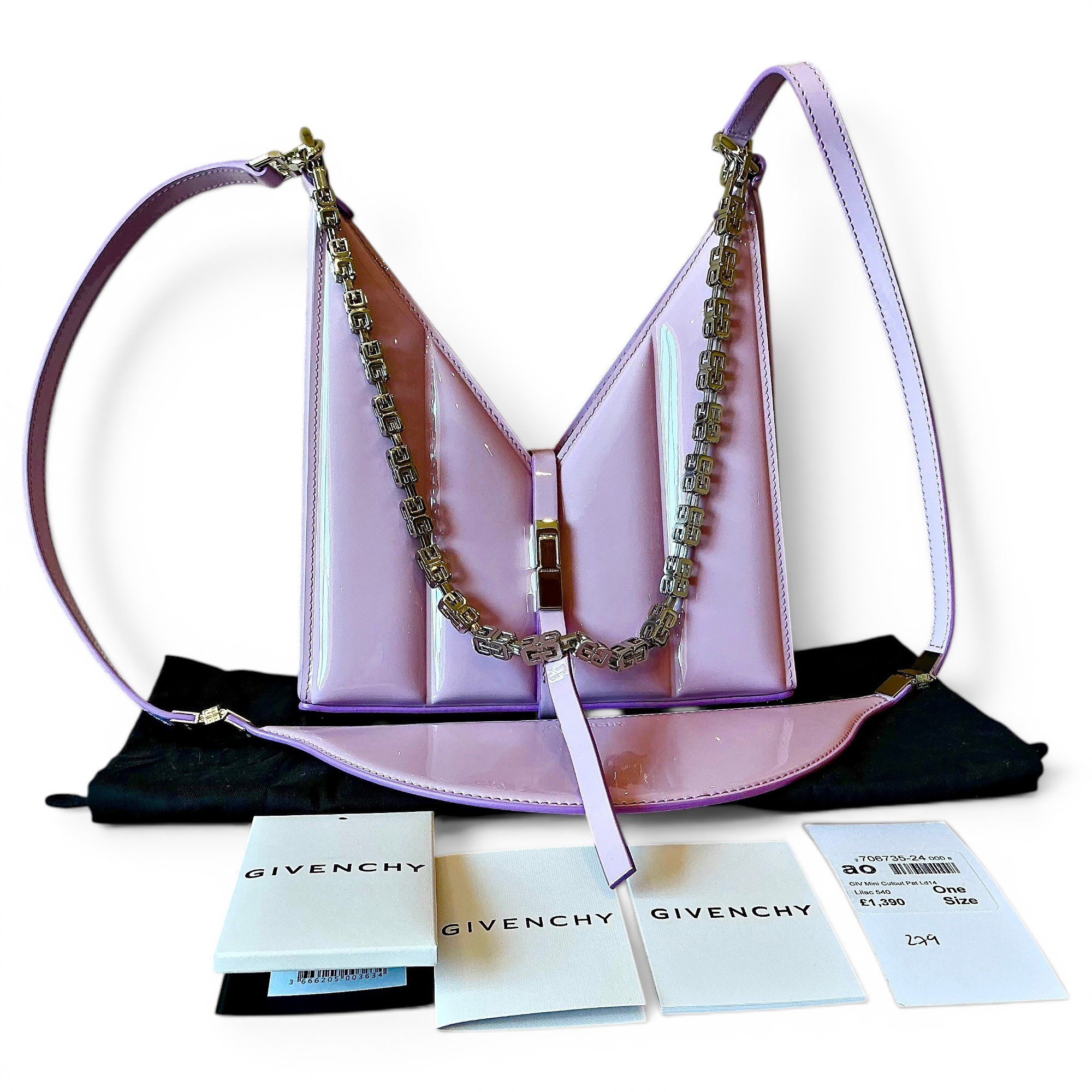 Cut Out patent leather mini bag