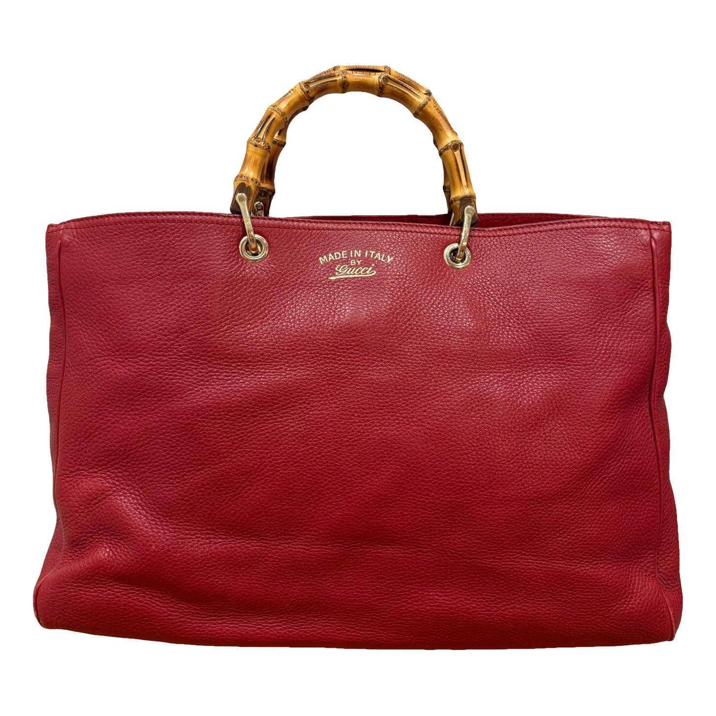 Bamboo Shopper leather tote