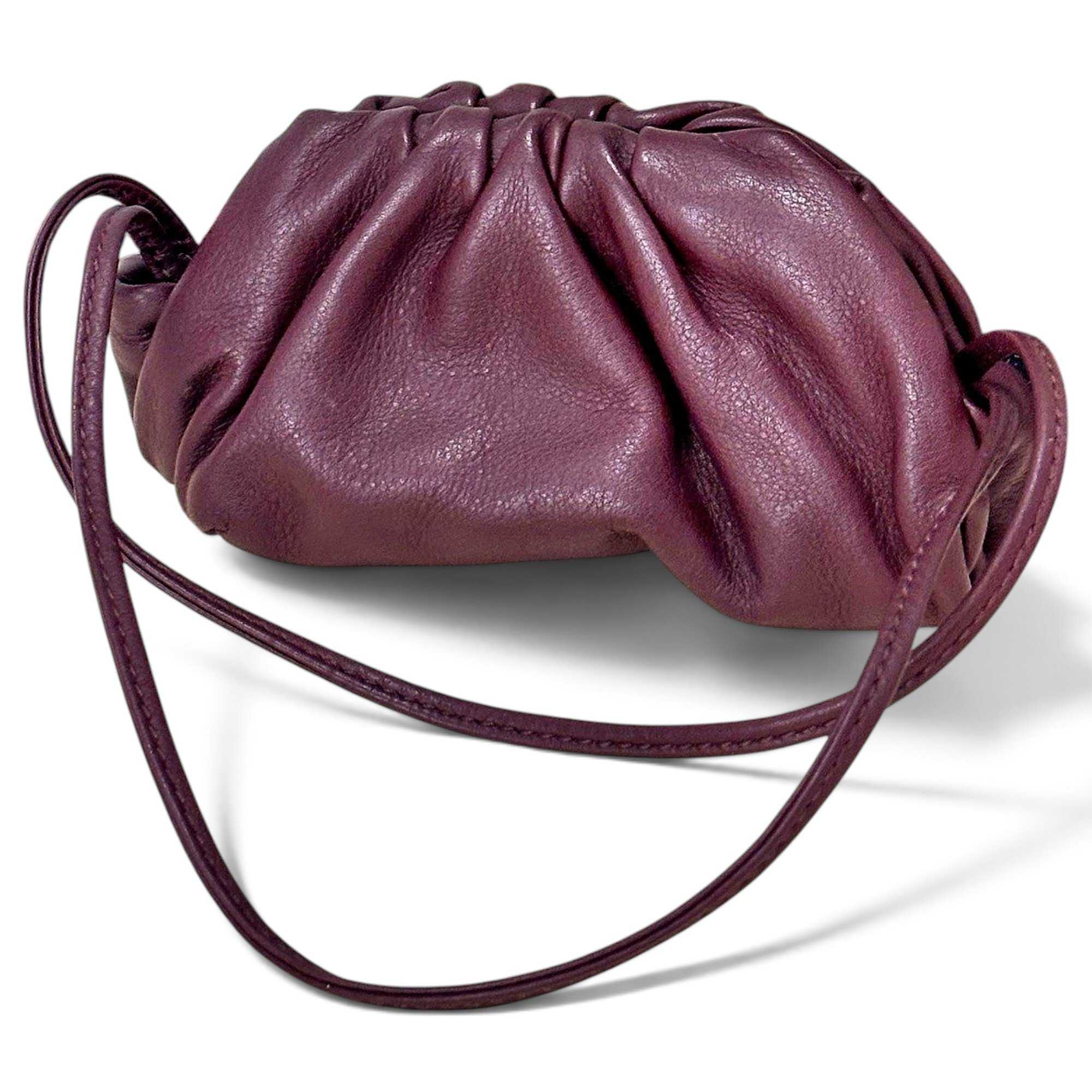 Pouch leather handbag