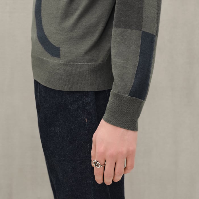 Bronze "Maillon En Calque" Crewneck Sweater