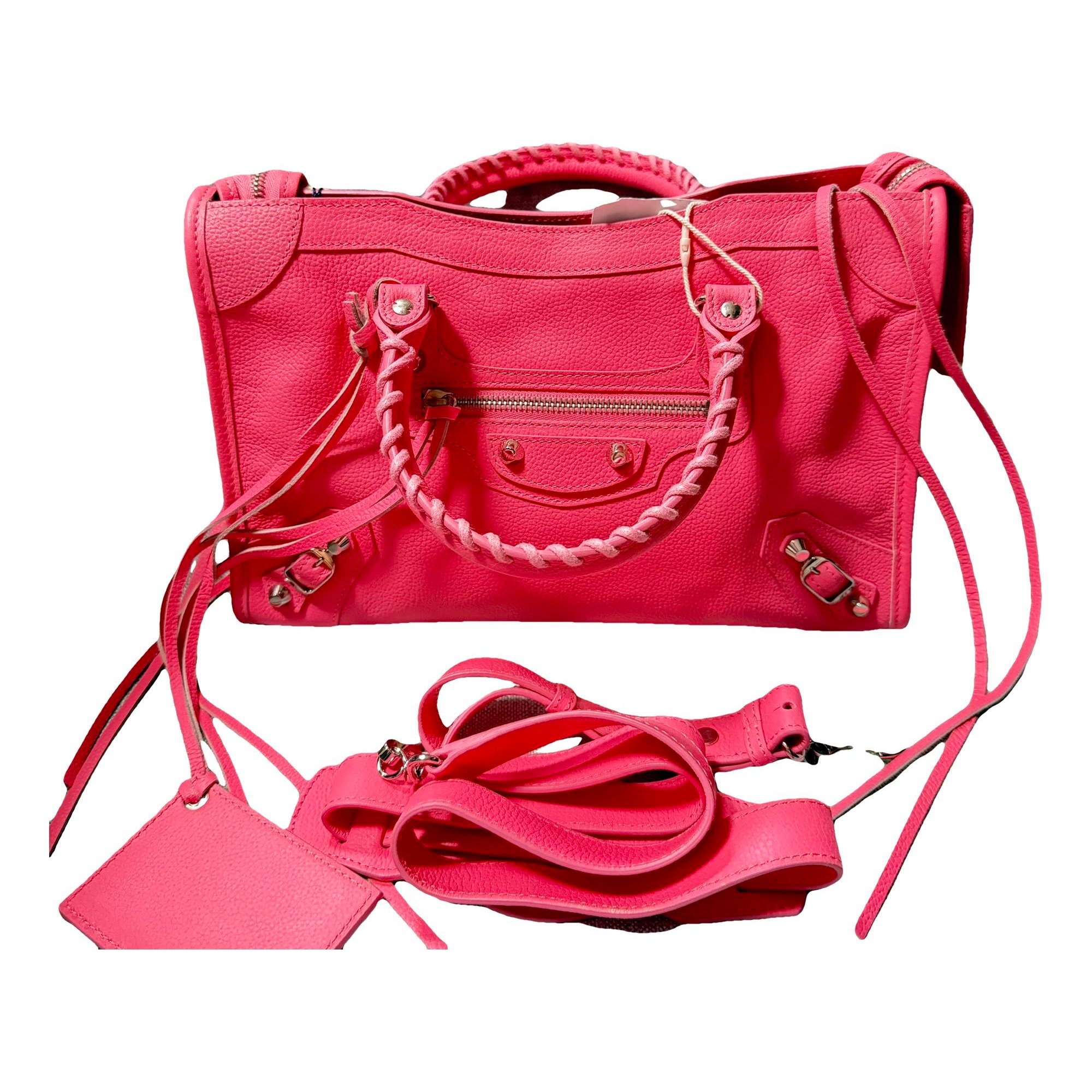 City leather handbag