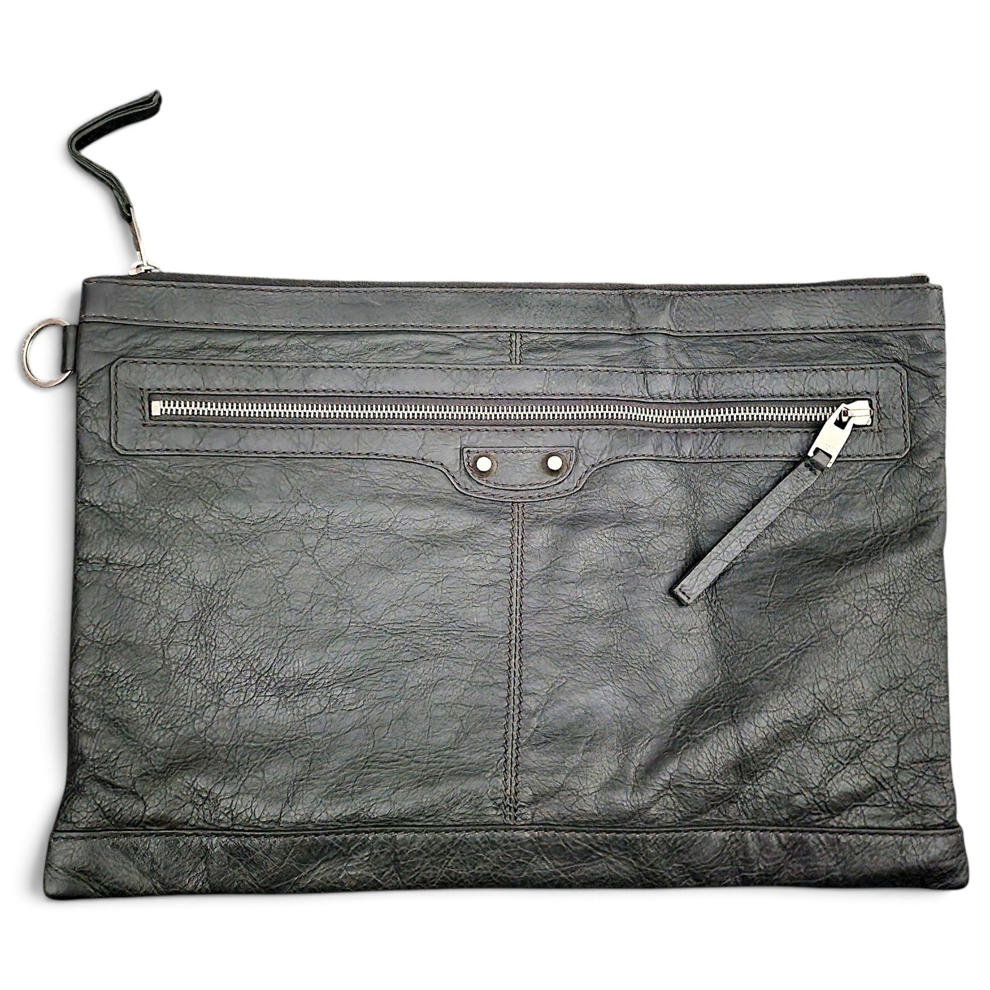Balenciaga City Clip leather clutch bag
