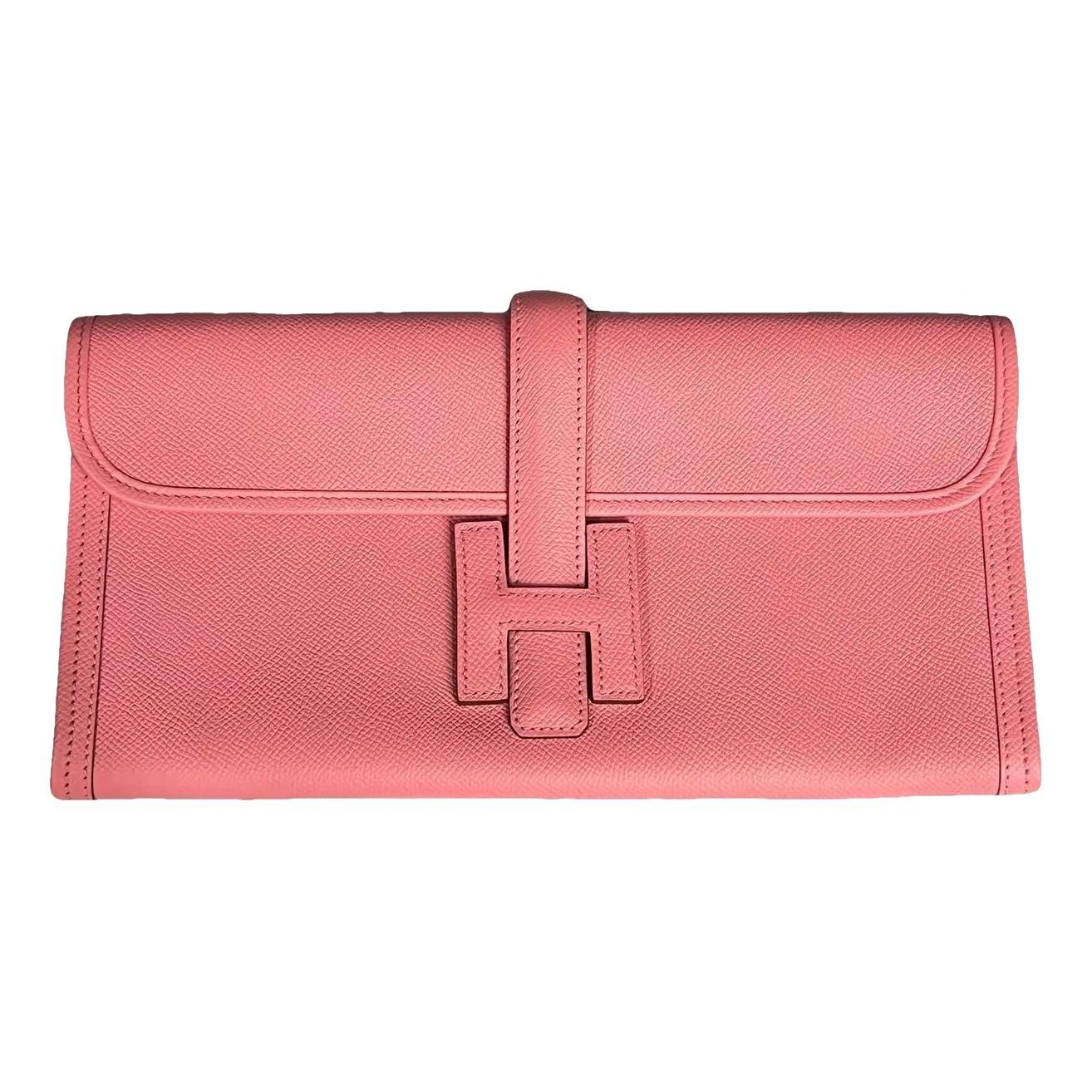 Jige leather clutch bag