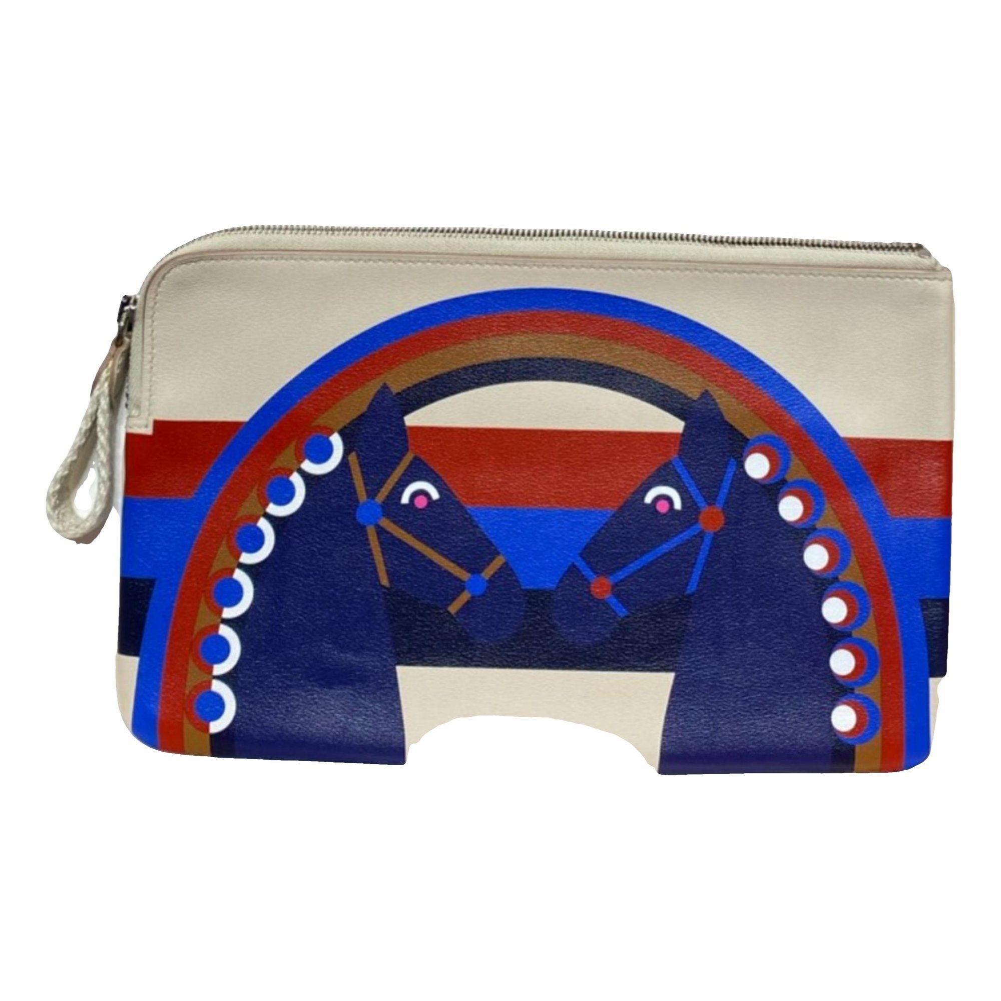 Leather clutch bag