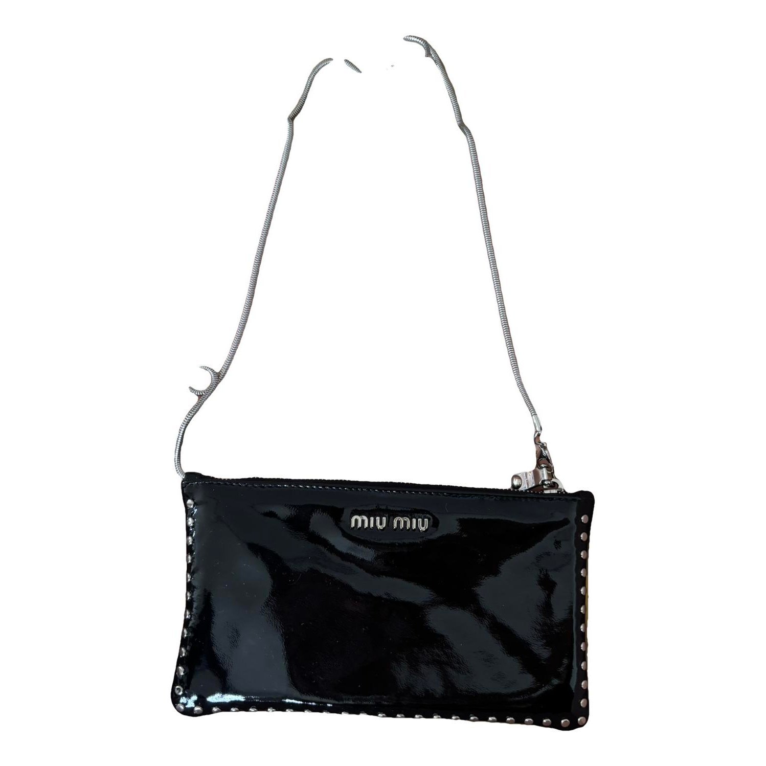 Patent leather clutch bag