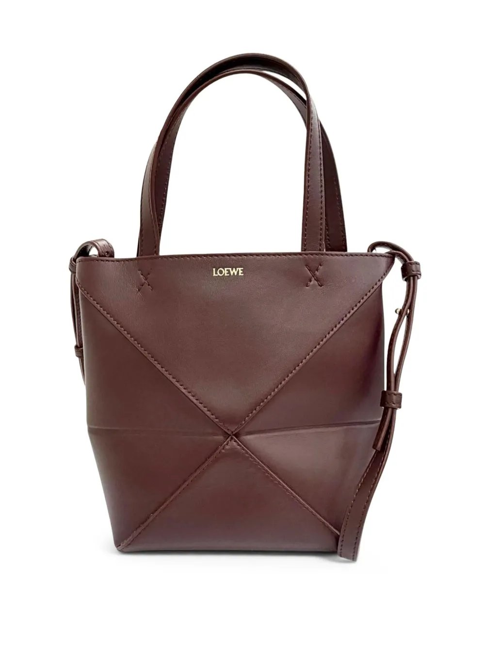 2023 Mini Shiny Calfskin Puzzle Fold Tote satchel