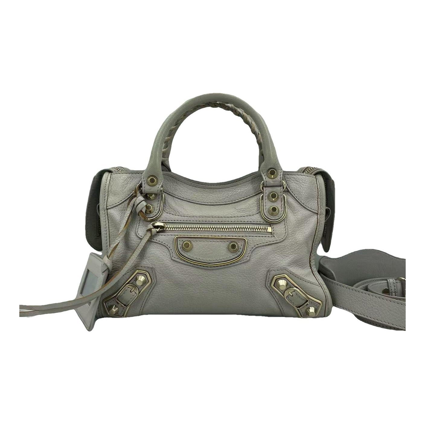 City leather handbag