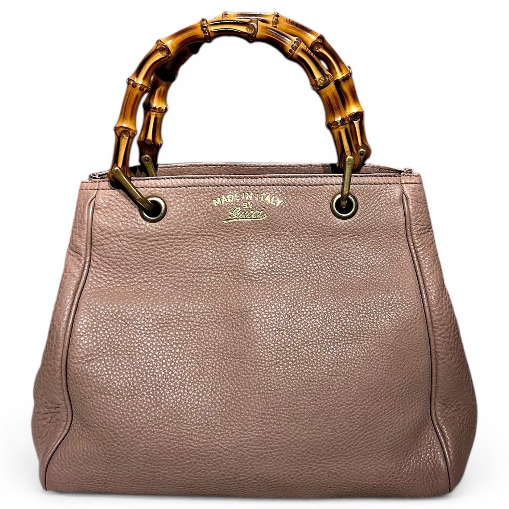 Bamboo leather handbag