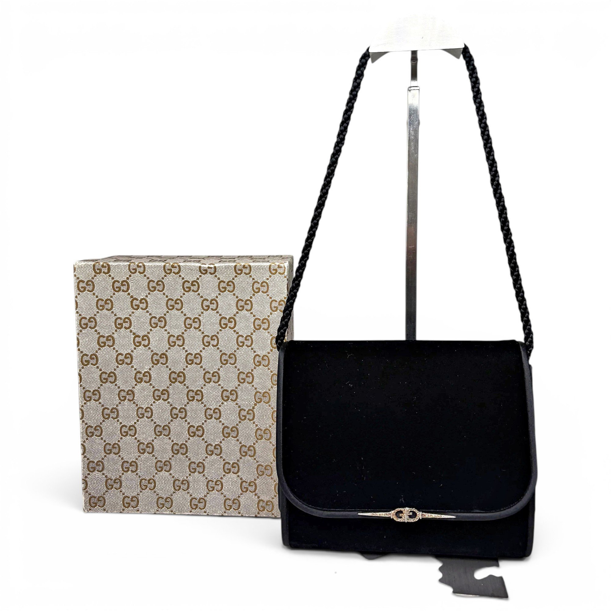 Horsebit 1955 velvet handbag
