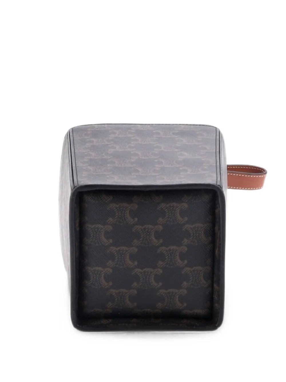 Strap Box Top Handle Bag Triomphe Coated Canvas satchel