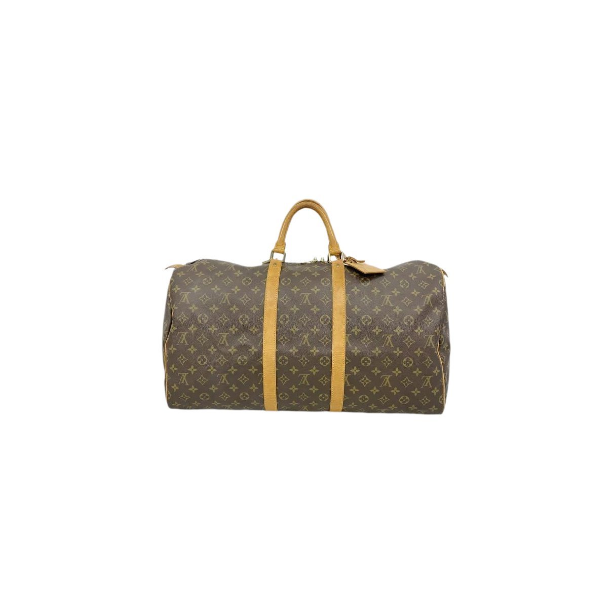 Louis Vuitton Keepall leather travel bag
