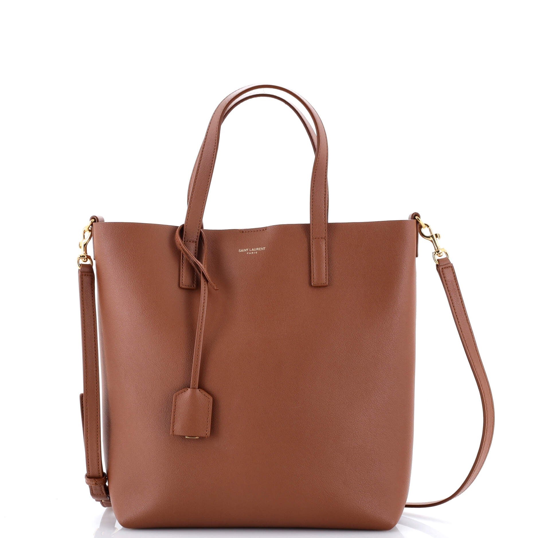 Saint Laurent Shopper Tote Leather Toy