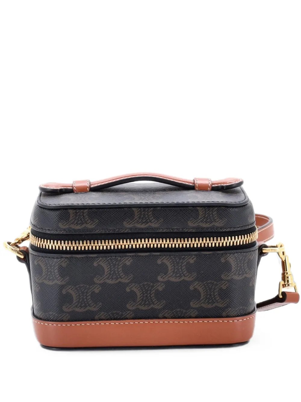 Top Handle Convertible Vanity Case Triomphe Coated Canvas Mini satchel
