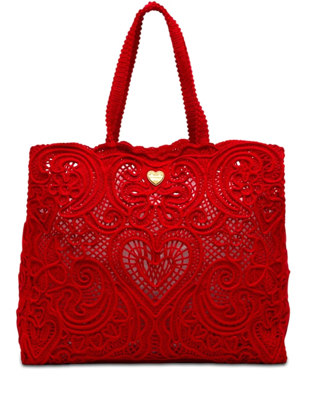 Dolce & Gabbana 2010-2026 Large Cordonetto Lace Beatrice Shopper tote bag