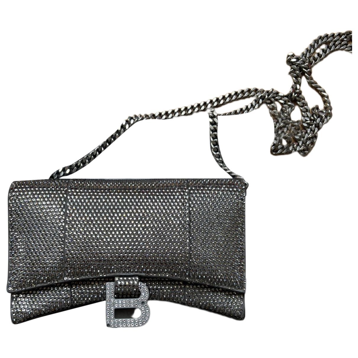 Hourglass leather crossbody bag