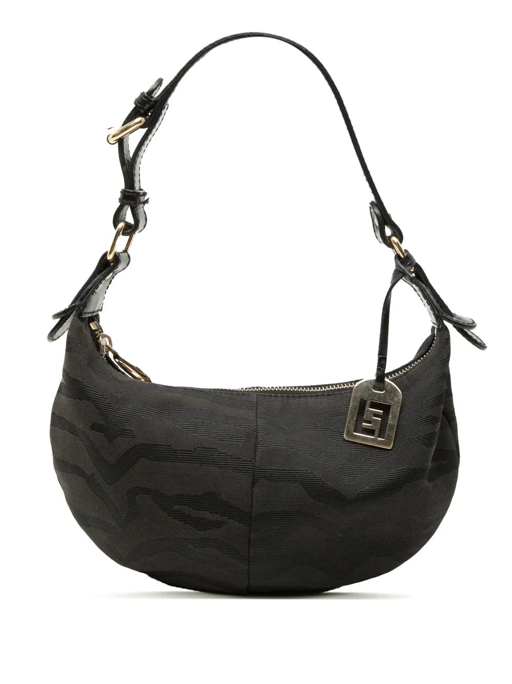 2000-2010 Zebra Print Canvas hobo bag
